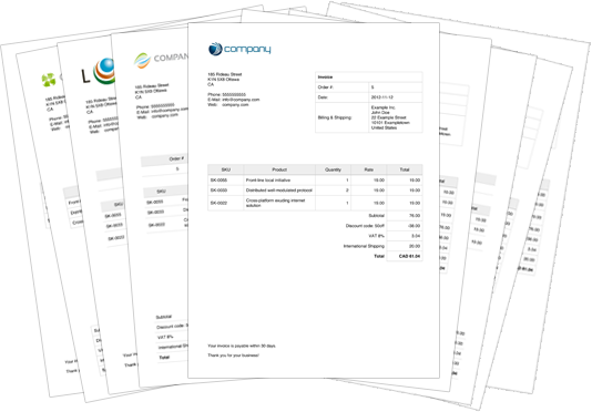 Example Invoices